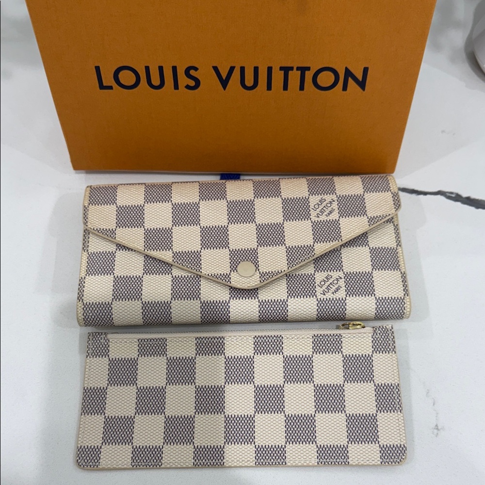 Louis Vuitton Damier Azur Wallet Set